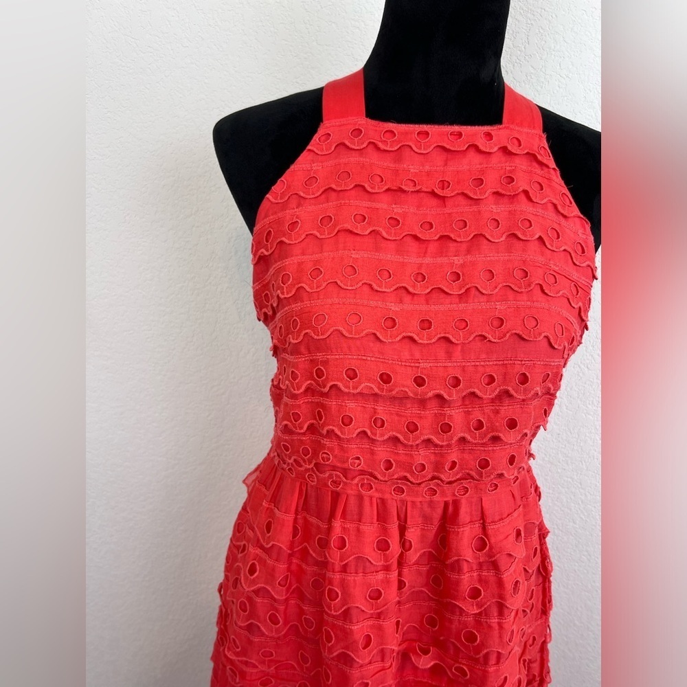 NWT: Anthropologie Maeve Eyelet Halter Midi Reas Size 6 - Picture 2 of 9